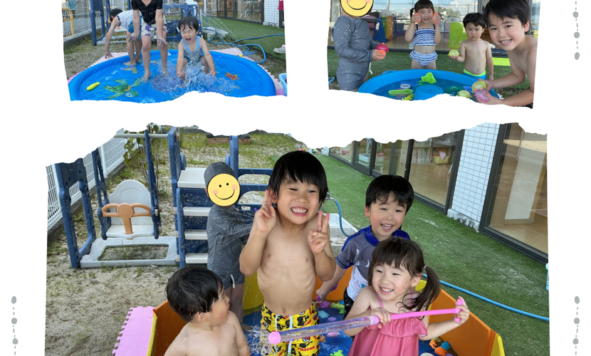 暑さに負けずに今日もニコニコ